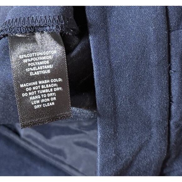 Lafayette 148 Technical Stretch Bermuda Shorts Sz 6 $398 Manhattan Navy Blue - Picture 7 of 9